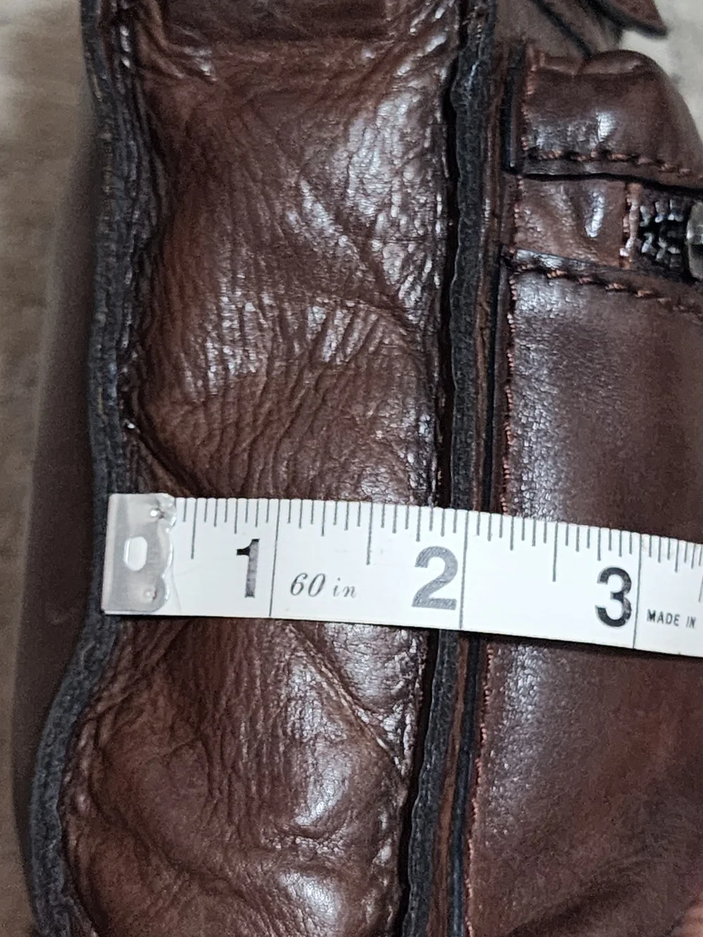Men's Brown Leather Crossbody Bag - Classic Everyday Carry Muliple Zip Pockets